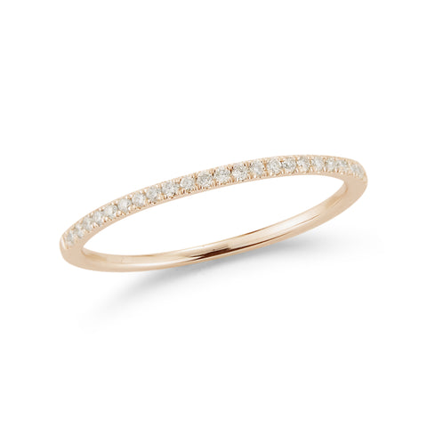 Rose Gold-1^Designer Diamond Rings: Sylvie Rose Slim 14K Rose Gold & Diamond Ring