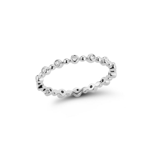 White Gold-1^Eternity Ring Designs: Poppy Rae Bezel and Pebble Eternity Ring in White Gold