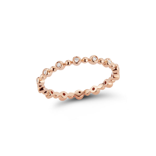 Rose Gold-1^Eternity Ring Designs: Poppy Rae Bezel and Pebble Eternity Ring in Rose Gold