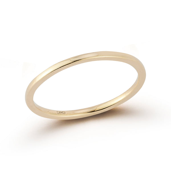 Yellow Gold-1^Gold Bands: DRD Skinny Stacking Band in Yellow Gold