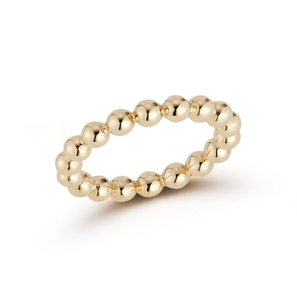 Yellow Gold-1^Stackable Rings: Poppy Rae Large Pebble Ring in Yellow Gold