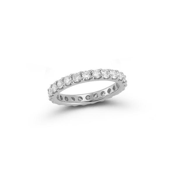 White Gold-1^Diamond Eternity Bands: DRD Round Eternity Band - 1.50 Cttw White Gold