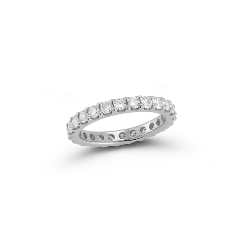 White Gold-1^Diamond Eternity Bands: DRD Round Eternity Band - 1.50 Cttw White Gold