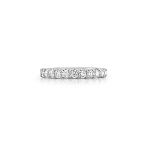 White Gold-4^Diamond Eternity Bands: DRD Round Eternity Band - 1.50 Cttw White Gold