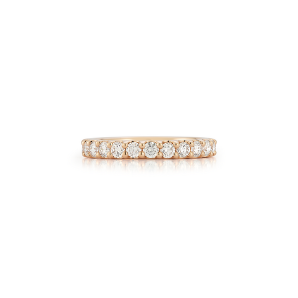 Rose Gold-2^Diamond Eternity Bands: DRD Round Eternity Band - 1.50 Cttw Rose Gold