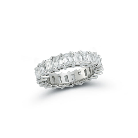 White Gold-1^Diamond Eternity Bands: DRD 0.25 Ct. Emerald Cut Diamond Eternity Ring in White Gold