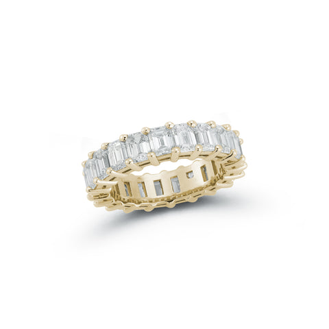 Yellow Gold-1^Diamond Eternity Bands: DRD 0.25 Ct. Emerald Cut Diamond Eternity Ring in Yellow Gold