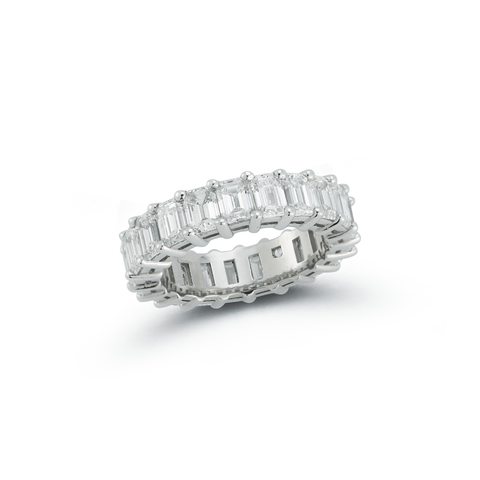 White Gold-1^Diamond Eternity Bands: DRD RDRD 0.30 Ct. Emerald Cut Diamond Eternity Ring in White Gold