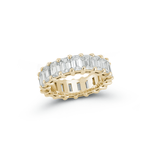 Yellow Gold-1^Diamond Eternity Bands: DRD 0.40 Ct. Emerald Cut Diamond Eternity Ring in Yellow Gold