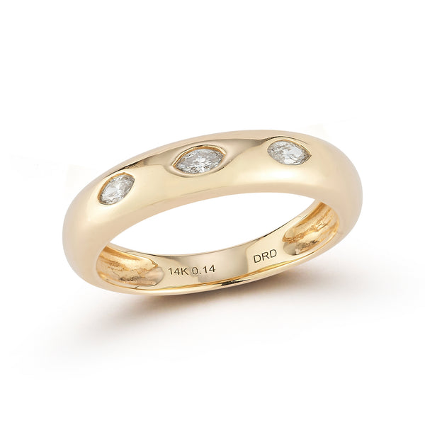 Yellow Gold-1^Stackable Rings: Alexa Jordyn Inlay Marquise Band in Yellow Gold