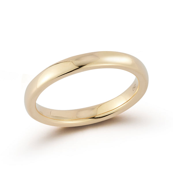 Yellow Gold-1^Gold Bands: DRD 3mm Gold Band in Yellow Gold