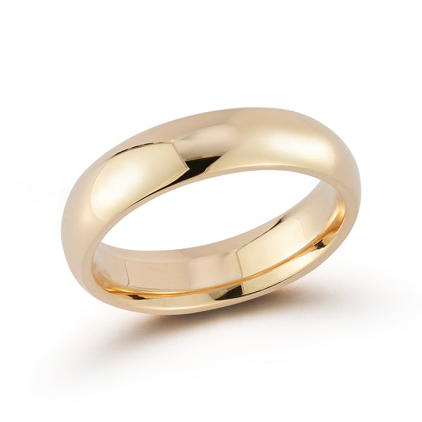 Yellow Gold-1^Gold Bands: DRD 5mm Gold Band in Yellow Gold