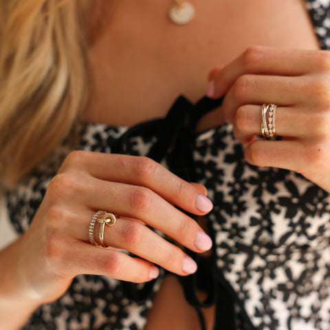 Yellow Gold^2-Gold Bands: Nana Bernice Knot Ring in Yellow Gold