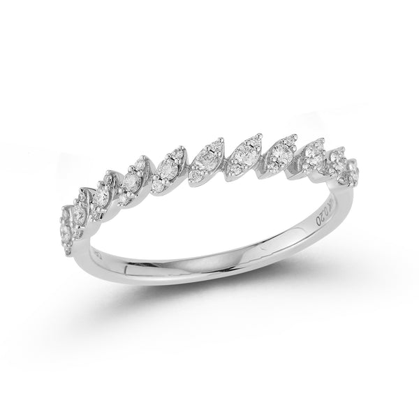 White Gold-1^Stackable Rings: Sophia Ryan Teardrop Stacking Ring in White Gold