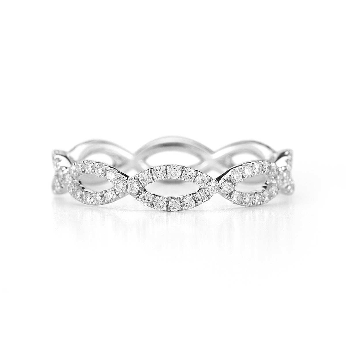 White Gold-1^Eternity Ring Designs: Sophia Ryan Infinity Ring in White Gold