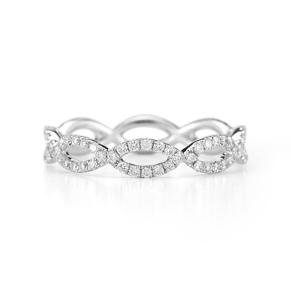 White Gold-1^Eternity Ring Designs: Sophia Ryan Infinity Ring in White Gold