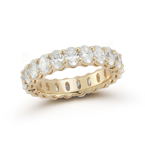 Yellow Gold-1^Diamond Eternity Bands: DRD 0.16 Ct. Oval Diamond Eternity Ring in Yellow Gold