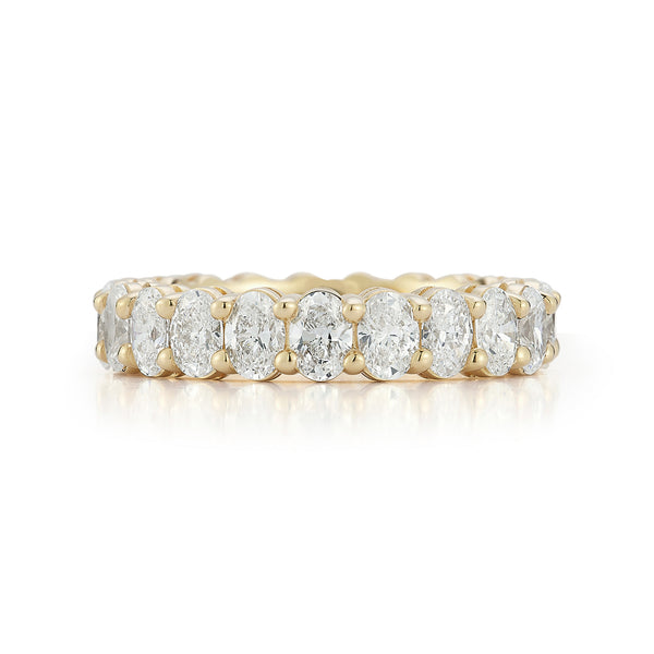 Yellow Gold-3^Diamond Eternity Bands: DRD 0.16 Ct. Oval Diamond Eternity Ring in Yellow Gold