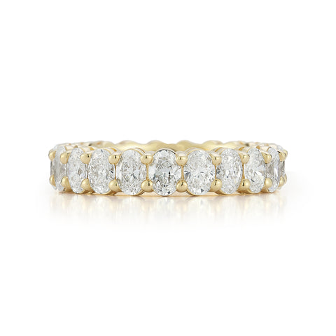 Yellow Gold-3^Diamond Eternity Bands: DRD 0.20 Ct. Oval Diamond Eternity Ring in Yellow Gold