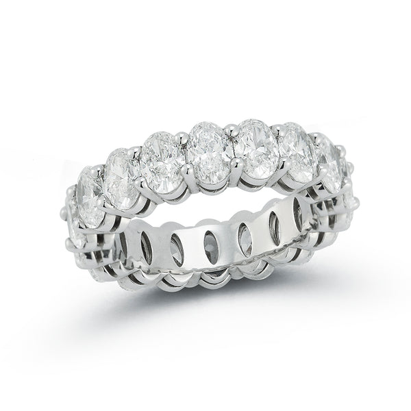 White Gold-1^Diamond Eternity Bands: DRD 0.30 Ct. Oval Diamond Eternity Ring in White Gold