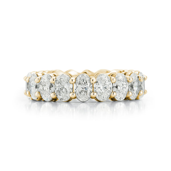 Yellow Gold-3^Diamond Eternity Bands: DRD 0.25 Ct. Oval Diamond Eternity Ring in Yellow Gold