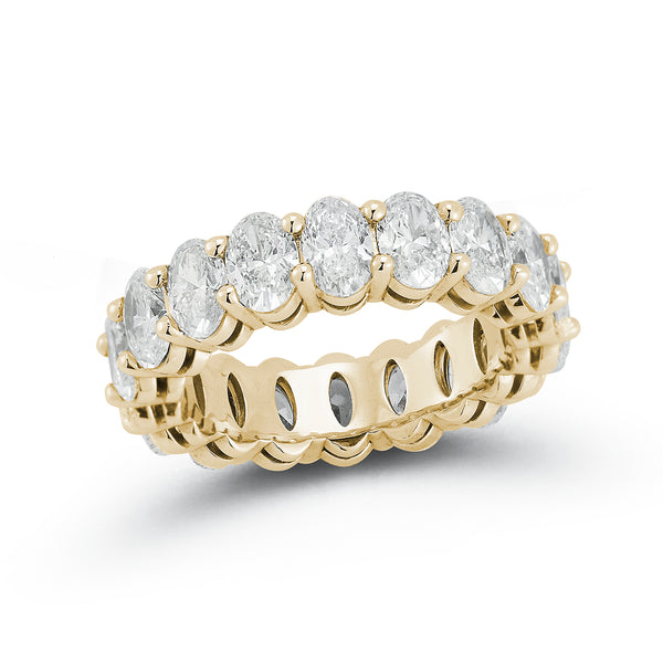 Yellow Gold-1^Diamond Eternity Bands: DRD 0.25 Ct. Oval Diamond Eternity Ring in Yellow Gold