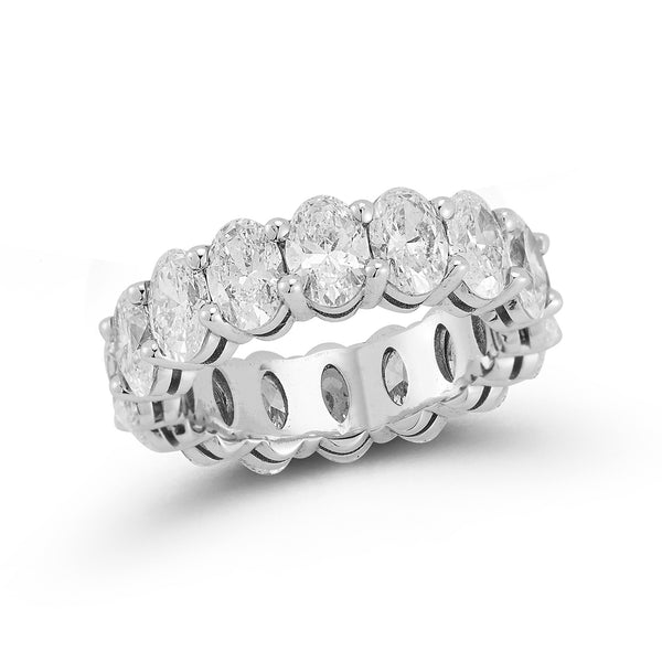 White Gold-1^Diamond Eternity Bands: DRD 0.DRD 0.40 Ct. Oval Diamond Eternity Ring in White Gold