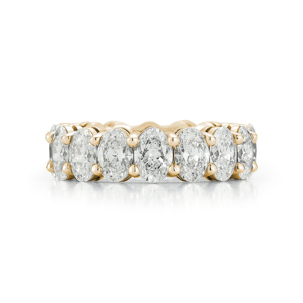 Yellow Gold-2^Diamond Eternity Bands: DRD 0.DRD 0.40 Ct. Oval Diamond Eternity Ring in Yellow Gold