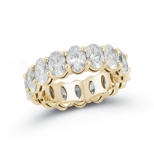 Yellow Gold-1^Diamond Eternity Bands: DRD 0.DRD 0.40 Ct. Oval Diamond Eternity Ring in Yellow Gold