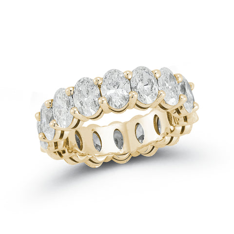 Yellow Gold-1^Diamond Eternity Bands: DRD 0.DRD 0.40 Ct. Oval Diamond Eternity Ring in Yellow Gold