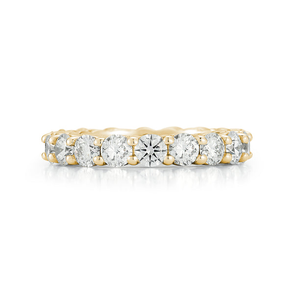 Yellow Gold-3^Diamond Eternity Bands: DRD 0.20 Ct. Round Diamond Eternity Ring in Yellow Gold