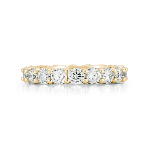 Yellow Gold-3^Diamond Eternity Bands: DRD 0.20 Ct. Round Diamond Eternity Ring in Yellow Gold