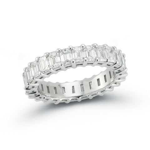 White Gold-1^Diamond Eternity Bands: DRD 0.20 Ct. Emerald Cut Diamond Eternity Ring in White Gold