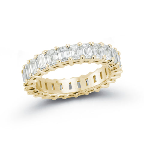 Yellow Gold-1^Diamond Eternity Bands: DRD 0.20 Ct. Emerald Cut Diamond Eternity Ring in Yellow Gold