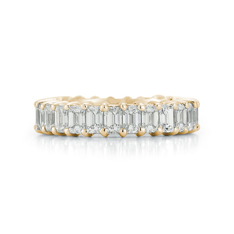 Yellow Gold-3^Diamond Eternity Bands: DRD 0.20 Ct. Emerald Cut Diamond Eternity Ring in Yellow Gold