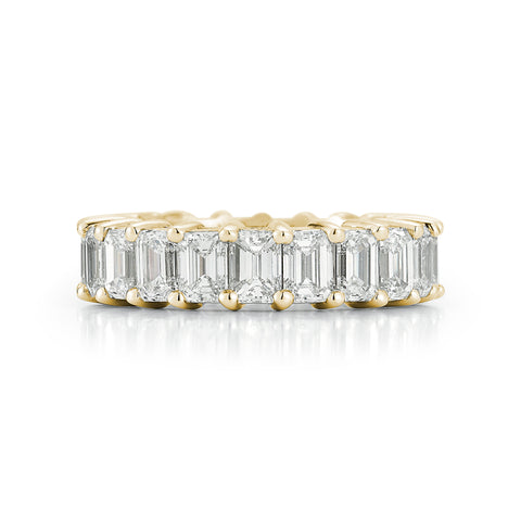 Yellow Gold-3^Diamond Eternity Bands: DRD 0.30 Ct. Emerald Cut Diamond Eternity Ring in Yellow Gold