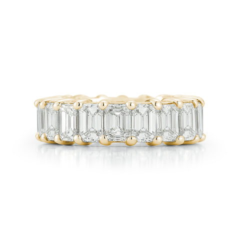 Yellow Gold-3^Diamond Eternity Bands: DRD 0.40 Ct. Emerald Cut Diamond Eternity Ring in Yellow Gold