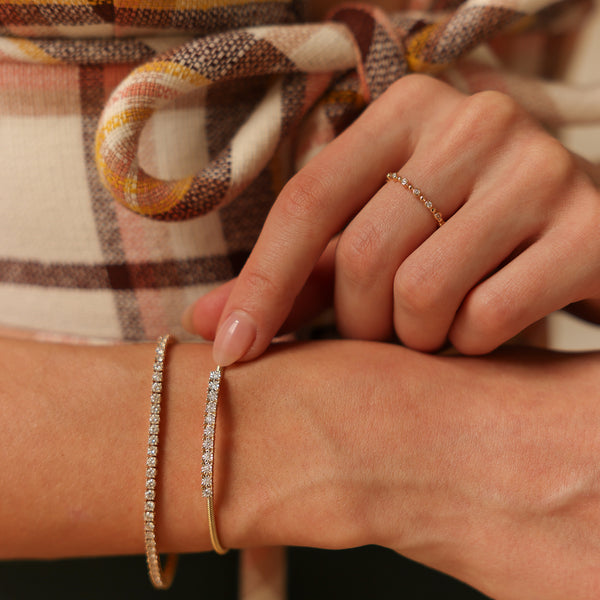 Yellow Gold-3^Eternity Ring Designs: Poppy Rae Bezel and Pebble Eternity Ring in Yellow Gold