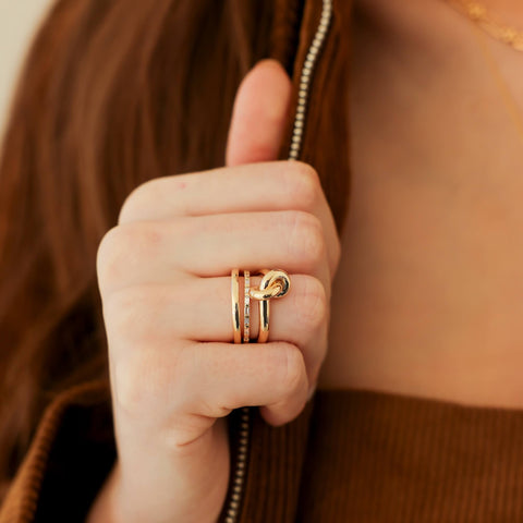 Yellow Gold^2-Gold Bands: Nana Bernice Knot Ring in Yellow Gold