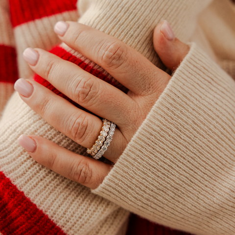 White Gold-2^Diamond Eternity Bands: DRD 0.16 Ct. Round Diamond Eternity Ring in White Gold