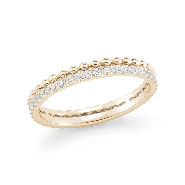 Yellow Gold-1^Eternity Ring Designs: Poppy Rae Diamond Pebble Ring in Yellow Gold