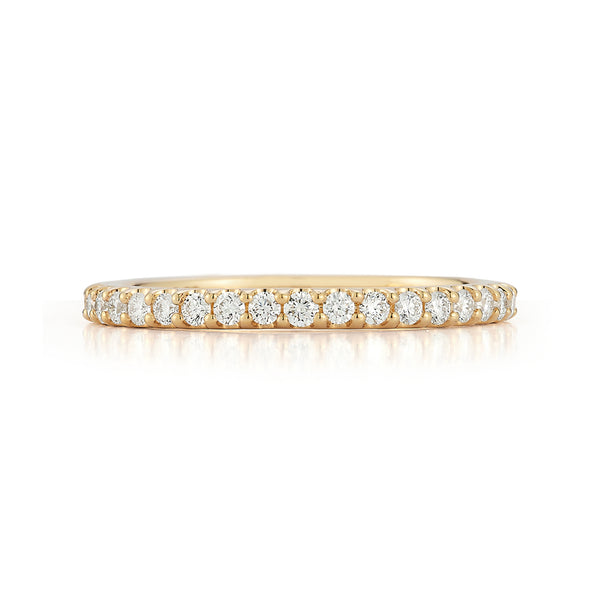 Yellow Gold-3^Diamond Halfway Bands: DRD Half Way Round Band - 0.25 Cttw Yellow Gold