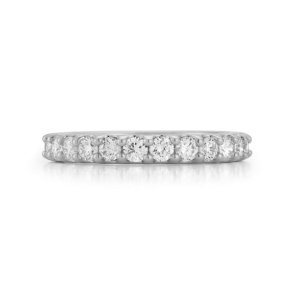 White Gold-4^Diamond Halfway Bands: DRD Half Way Round Band - 0.70 Cttw White Gold