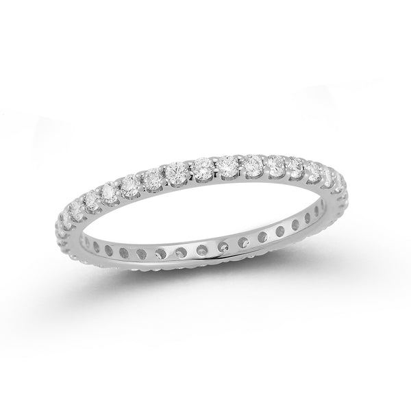 White Gold-1^Diamond Eternity Bands: DRD Round Eternity Band - 0.50 Cttw White Gold