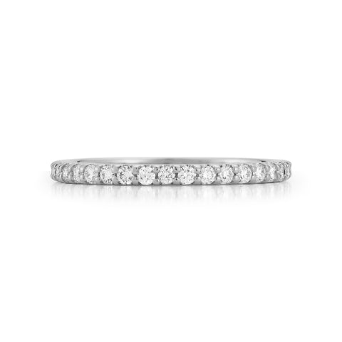 White Gold-3^Diamond Eternity Bands: DRD Round Eternity Band - 0.50 Cttw White Gold