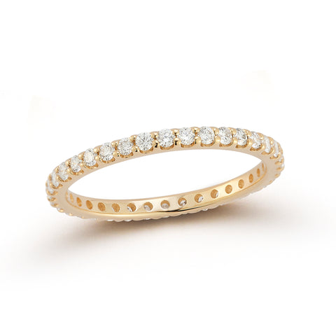 Yellow Gold-1^Diamond Eternity Bands: DRD Round Eternity Band - 0.50 Cttw Yellow Gold