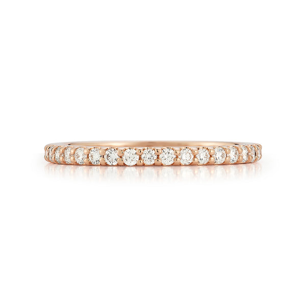 Rose Gold-2^Diamond Eternity Bands: DRD Round Eternity Band - 0.50 Cttw Rose Gold