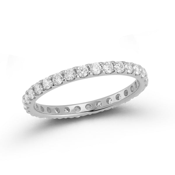 White Gold-1^Diamond Eternity Bands: DRD Round Eternity Band - 0.75 Cttw White Gold