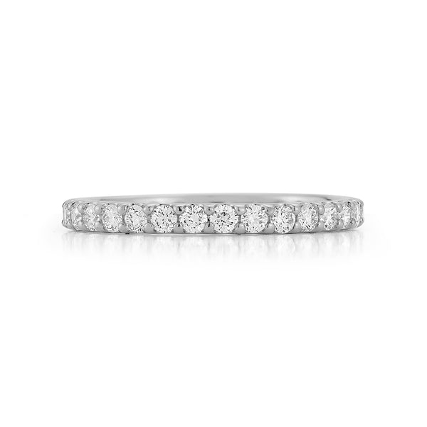 White Gold-3^Diamond Eternity Bands: DRD Round Eternity Band - 0.75 Cttw White Gold