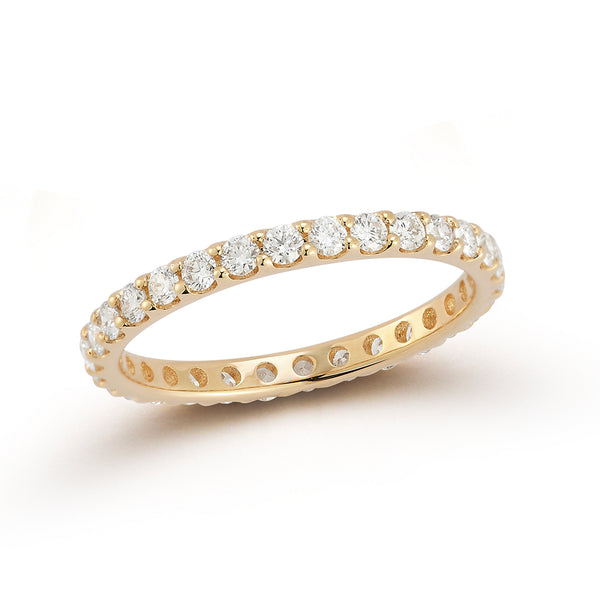 Yellow Gold-1^Diamond Eternity Bands: DRD Round Eternity Band - 0.75 Cttw Yellow Gold